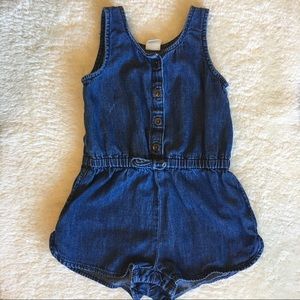 Toddler girls Gap chambray denim romper shorts